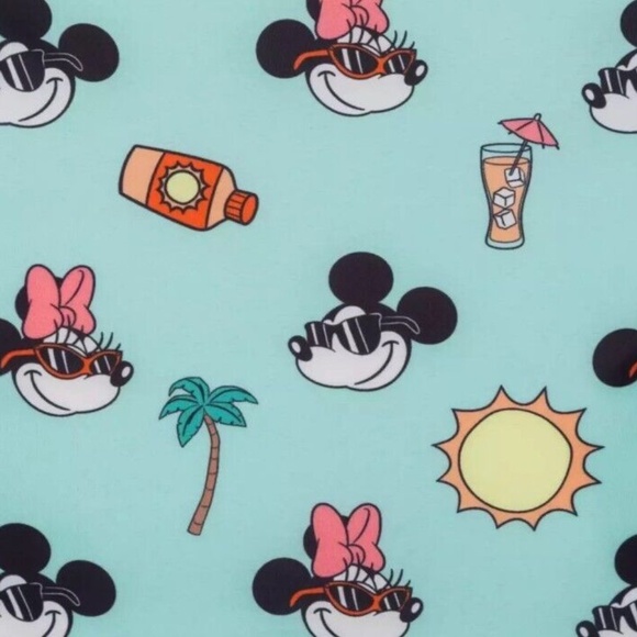 2024 Disney Parks Loungefly Mickey Minnie Summer At The Beach Mini Backpack NEW - Picture 4 of 4